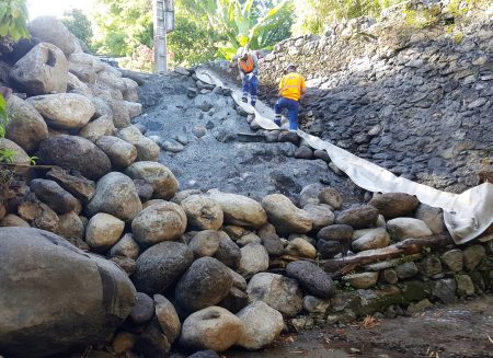 Travaux d’urgence sur la ravine Sèche suite au passage de FAKIR